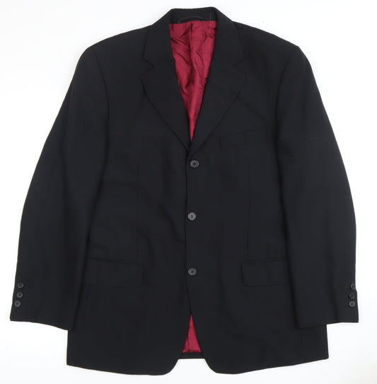 Mens UK Size 40 Roberto Bassi Regular Black Suit Jacket