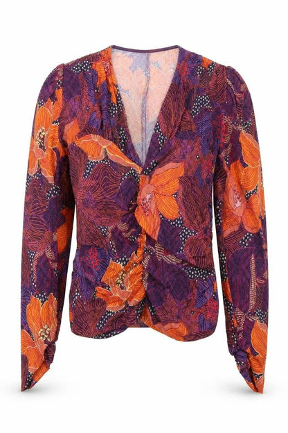 Womens UK Size 8 Zara Multicoloured Basic Blouse