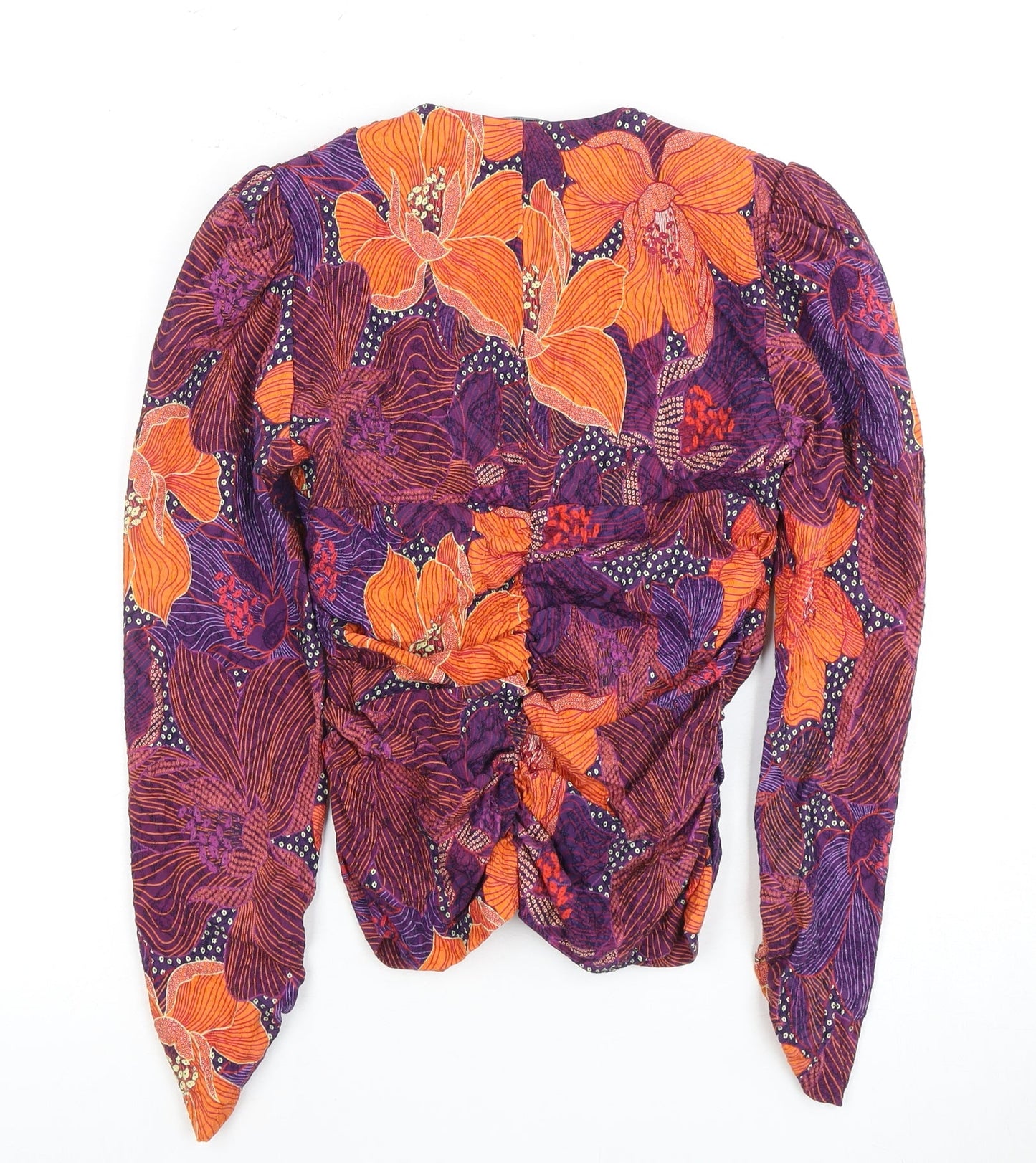 Womens UK Size 8 Zara Multicoloured Basic Blouse