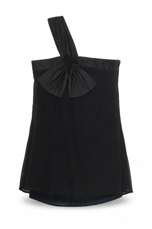 Womens UK Size 8 Lipsy Black Wrap Blouse