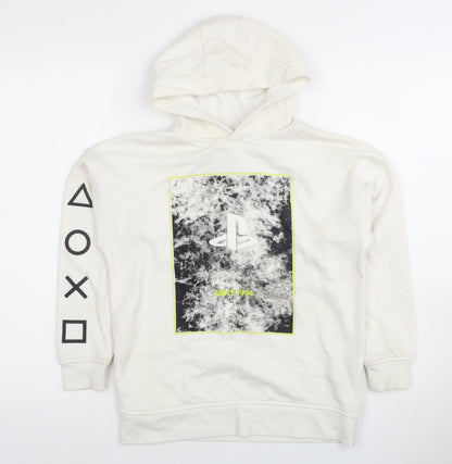 PlayStation Boys White Pullover Hoodie 9-10 Years