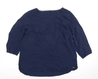 Womens UK Size M TOM TAILOR Blue Basic Blouse