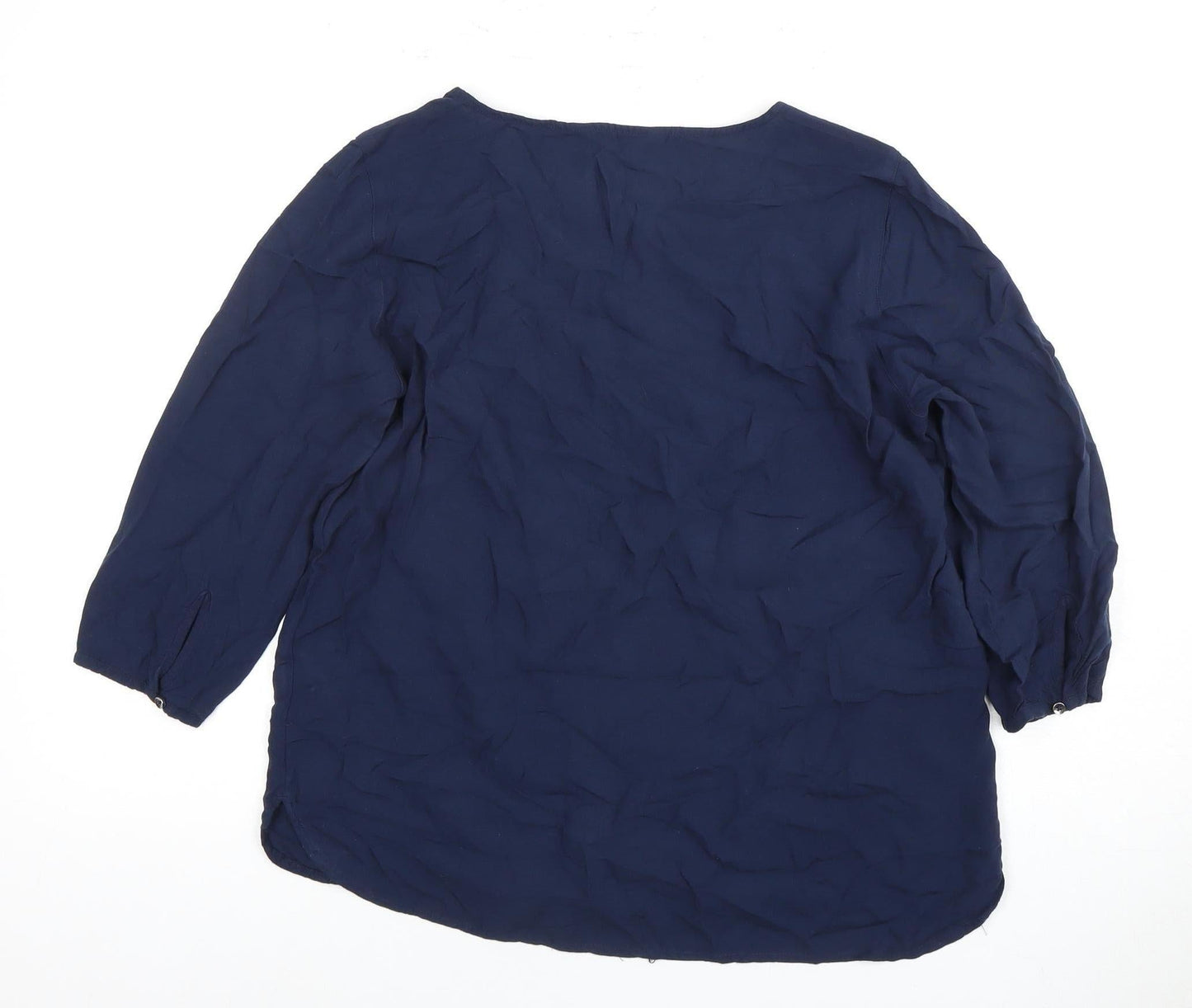 Womens UK Size M TOM TAILOR Blue Basic Blouse