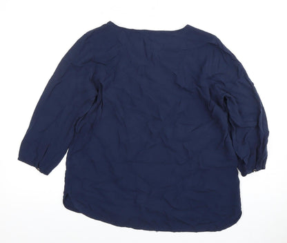 Womens UK Size M TOM TAILOR Blue Basic Blouse