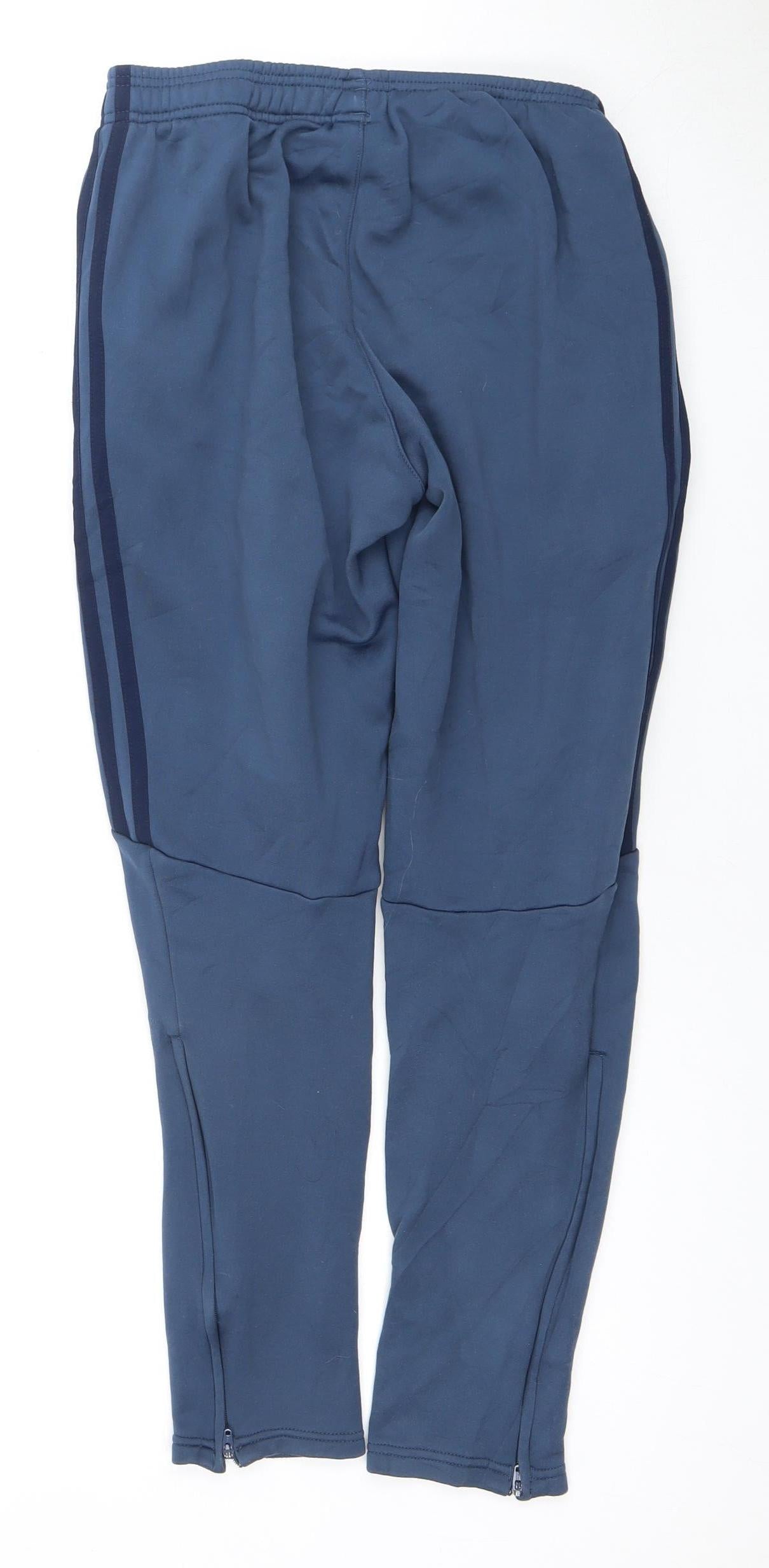Adidas Boys Blue Jogger Trousers Size S - Manchester United