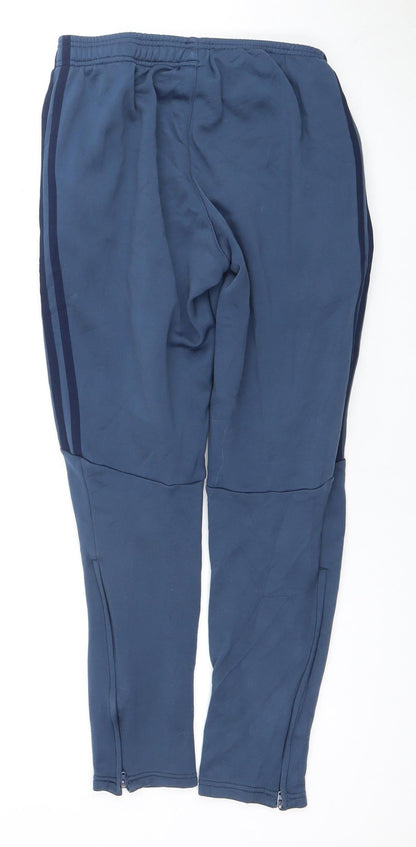 Adidas Boys Blue Jogger Trousers Size S - Manchester United