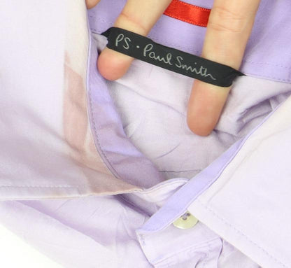 PS Paul Smith Men's Purple Slim Fit Dress Shirt