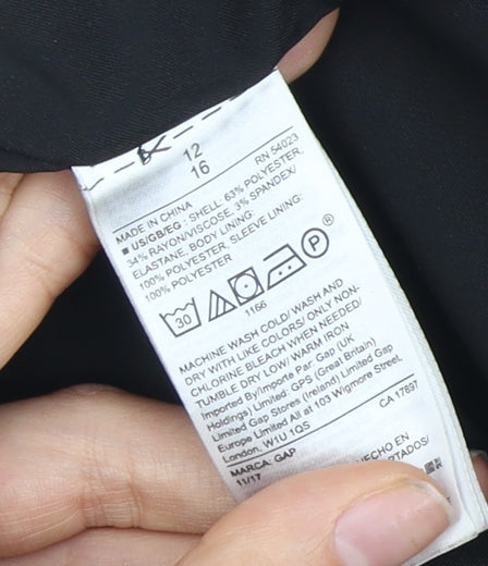 GAP Women's Black Blazer, Size 12, Classic Suit Jacket