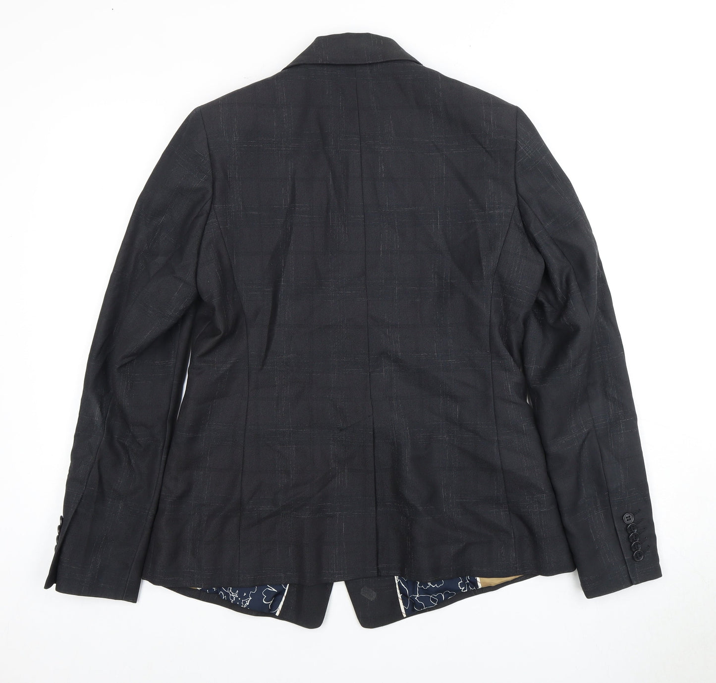 Next Women's Black Double-Breasted Suit Jacket Size 14