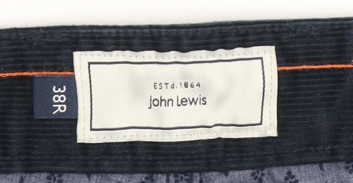 John Lewis Blue 38R Men's Corduroy Trousers