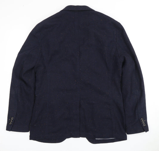 Mens UK Size 42 JACK & JONES Regular Blue Suit Jacket