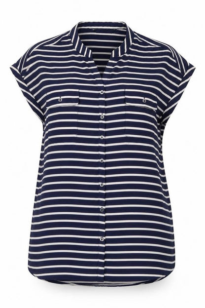 Womens UK Size 14 Mercer & Madison Blue Basic Button-Up