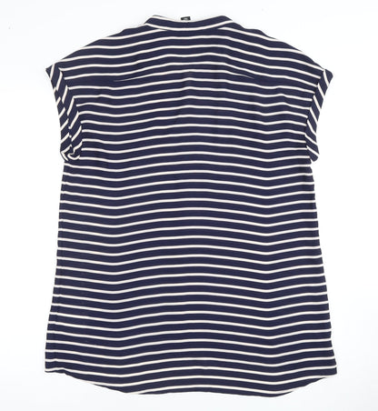 Womens UK Size 14 Mercer & Madison Blue Basic Button-Up