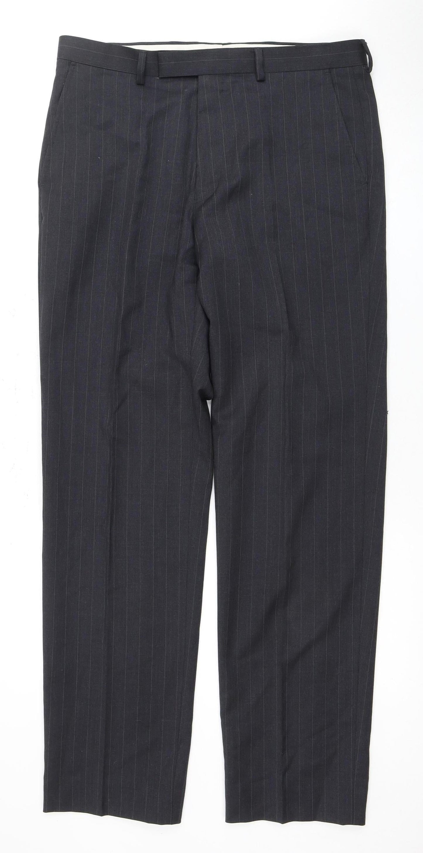 Marks and Spencer Men's Grey Dress Pants, 34 in Waist