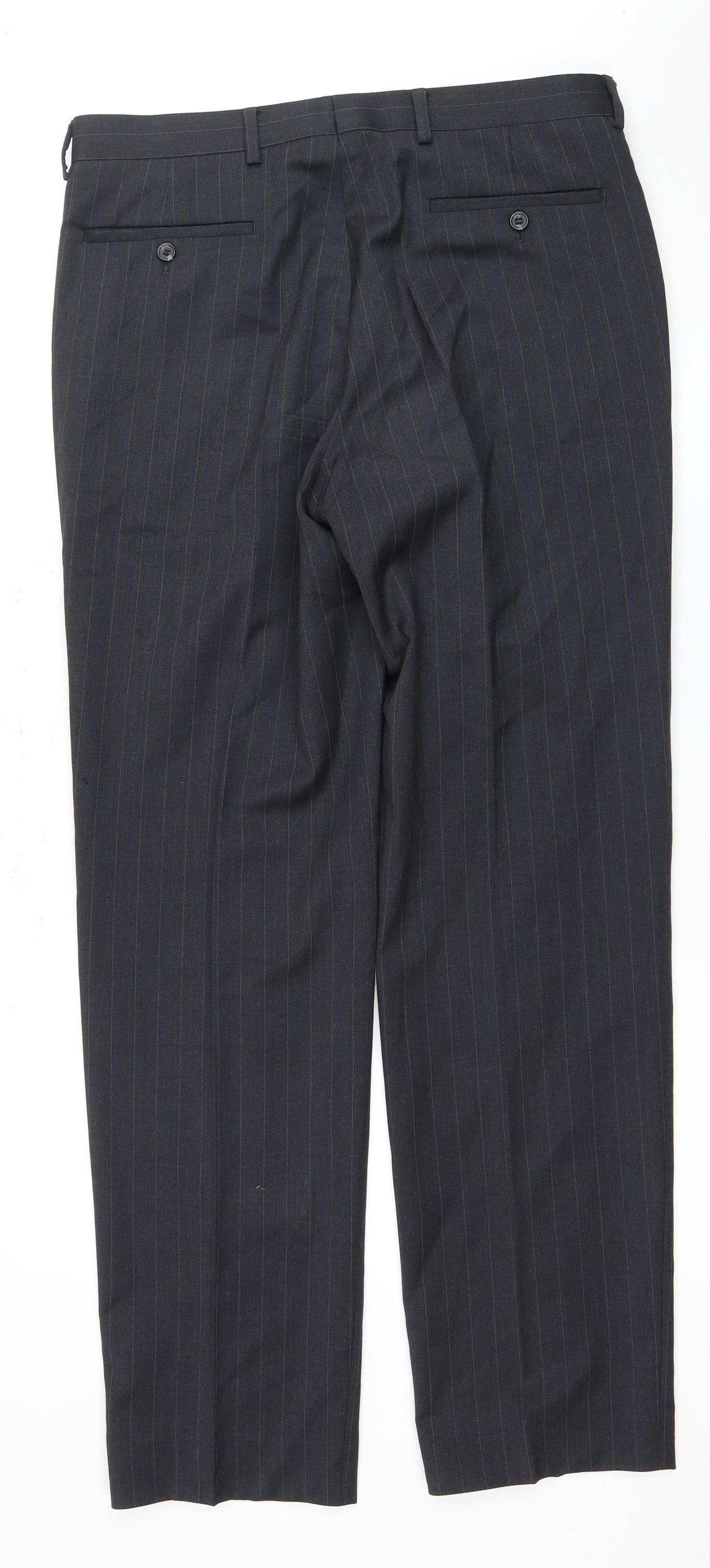 Marks and Spencer Men's Grey Dress Pants, 34 in Waist