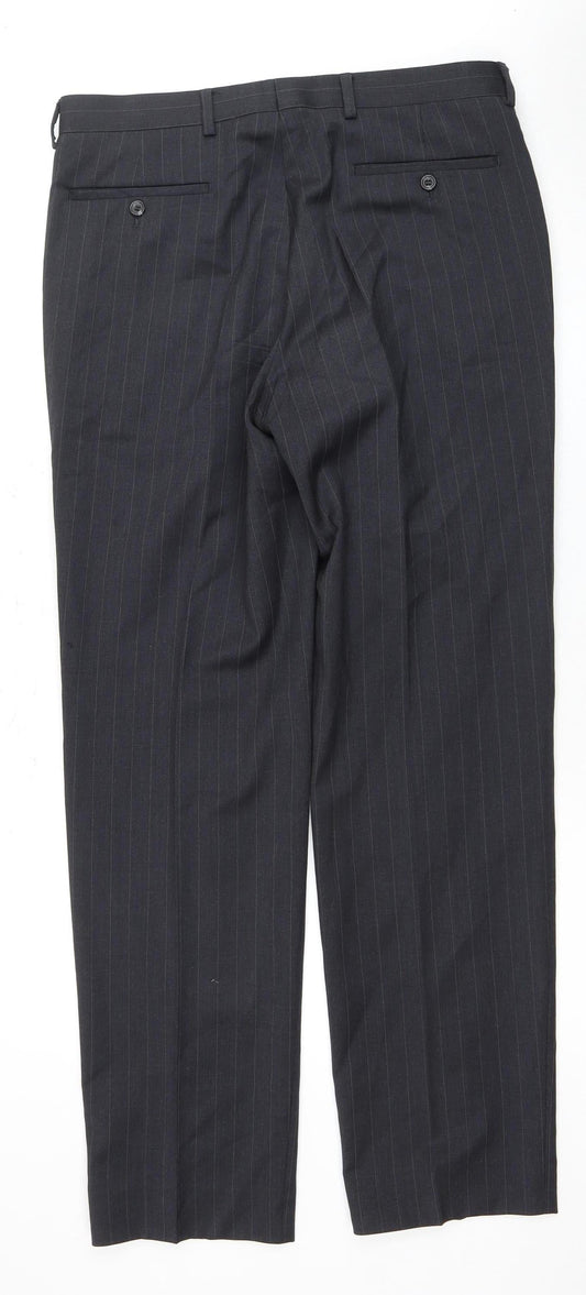 Marks and Spencer Men's Grey Dress Pants, 34 in Waist