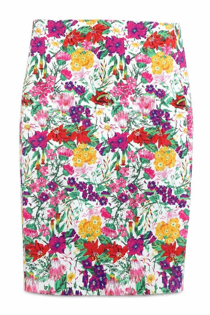 Oasis Women's Multicoloured Floral Pencil Skirt Size 8