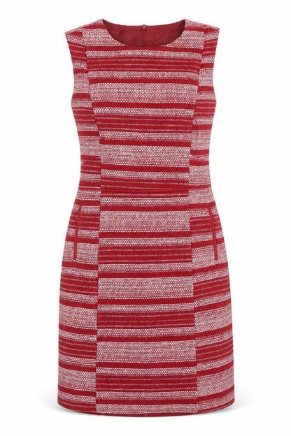 Oasis Women's Red Striped Sheath Dress Size 10