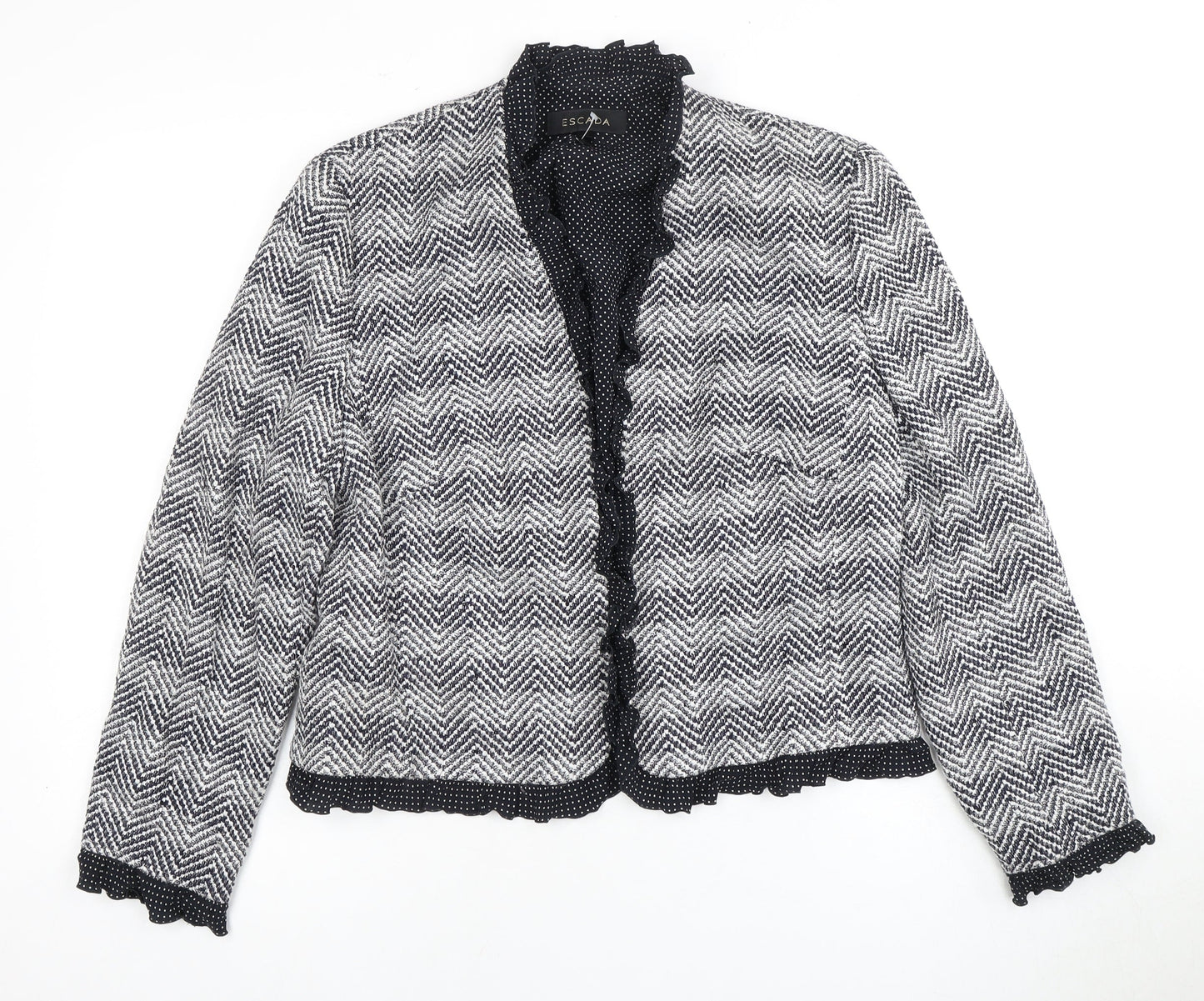 Escada Women's Multicoloured Tweed Blazer Size 34