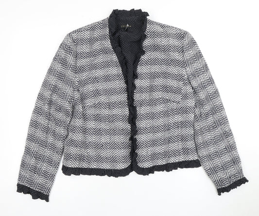 Escada Women's Multicoloured Tweed Blazer Size 34