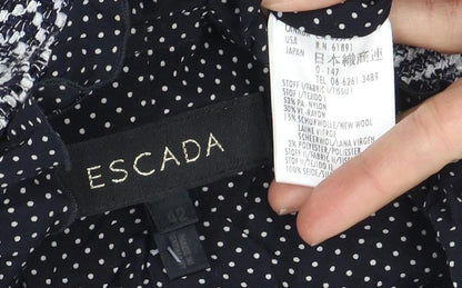Escada Women's Multicoloured Tweed Blazer Size 34