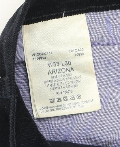 Wrangler Men's Black Corduroy Trousers W33 L30