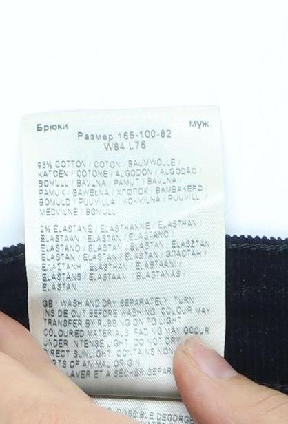 Wrangler Men's Black Corduroy Trousers W33 L30