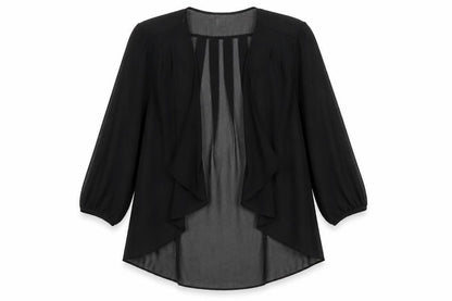 Womens UK Size 12 Roman Black Basic Blouse