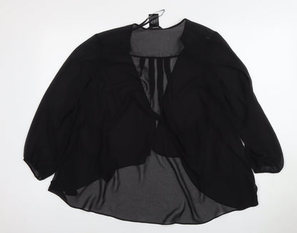 Womens UK Size 12 Roman Black Basic Blouse