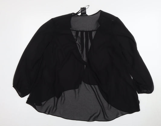Womens UK Size 12 Roman Black Basic Blouse