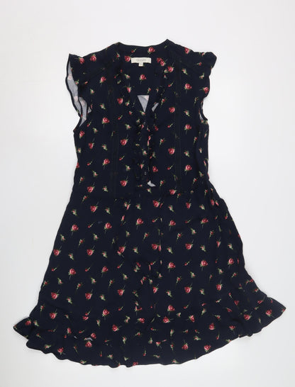 Oasis Women's Floral A-Line Dress Size 8 Multicoloured