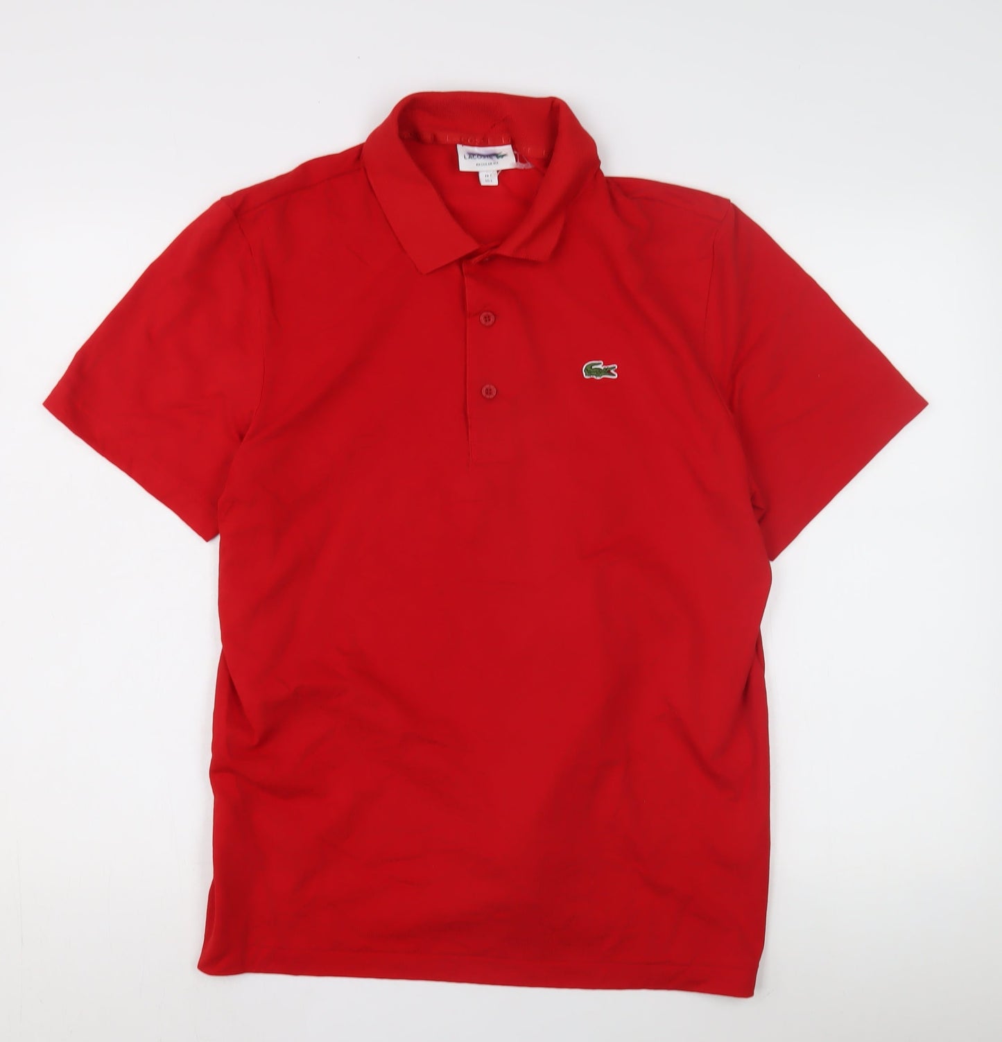 Lacoste Men's Red Polo Shirt, Size S, Regular Fit