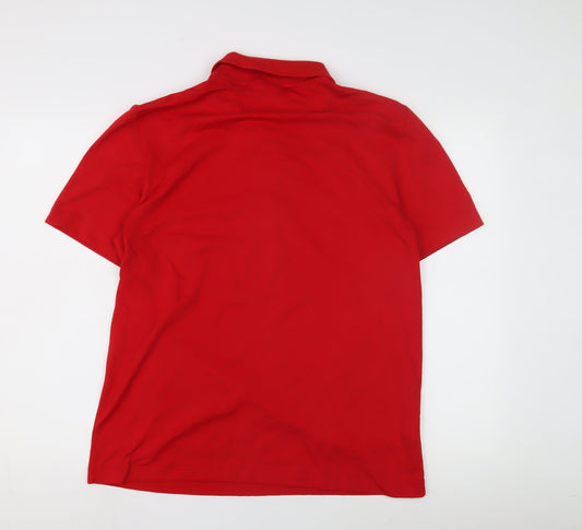Lacoste Men's Red Polo Shirt, Size S, Regular Fit