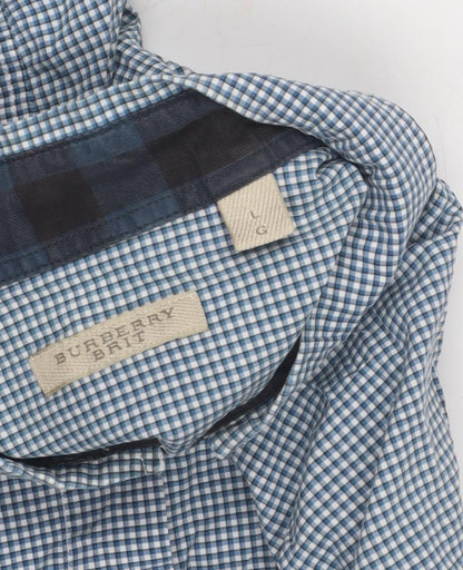 Burberry Brit Men's Blue Check Shirt, Size L, Button-Up