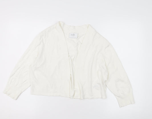 Womens UK Size M Wallis White Cardigan Jumper