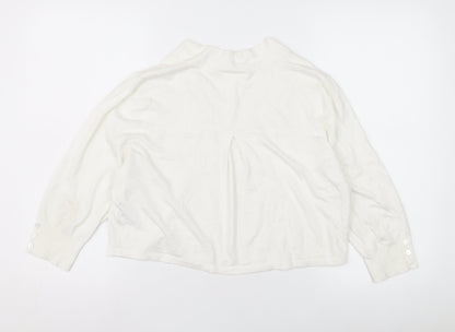 Womens UK Size M Wallis White Cardigan Jumper