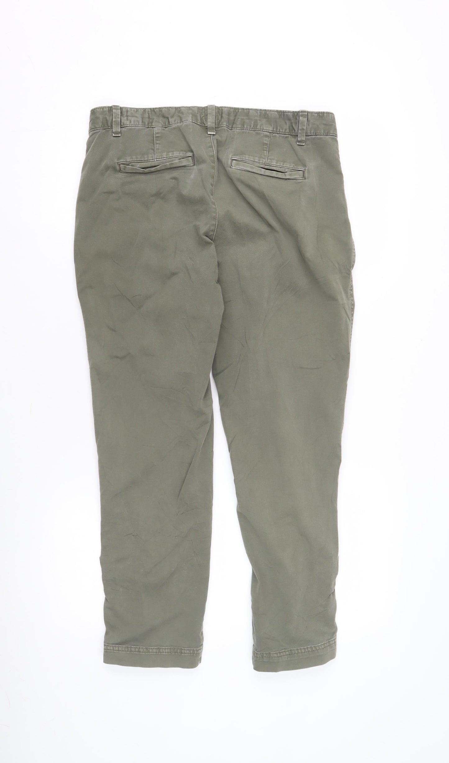 Womens UK Size S Gap Regular Fit Capri Green Trousers