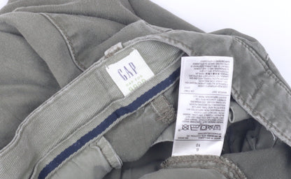 Womens UK Size S Gap Regular Fit Capri Green Trousers
