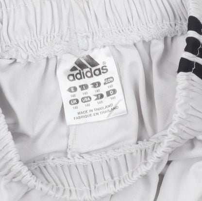 Adidas Boys White Athletic Sports Shorts 11 Years
