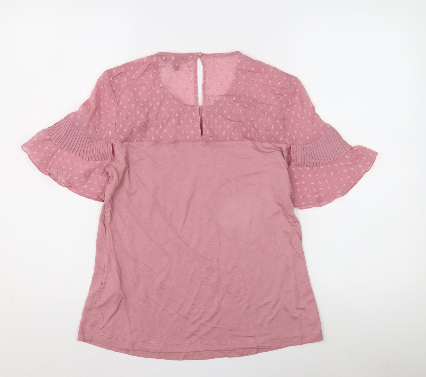 Womens UK Size 10 Lipsy Pink Basic Blouse