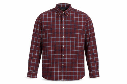 Thomas Mayes Men's Red Check Long Sleeve Shirt L