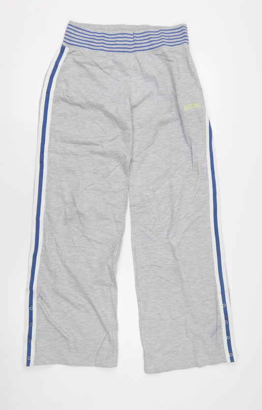 Reebok Women's Grey Track Pants Size 12 Comfortable Fit