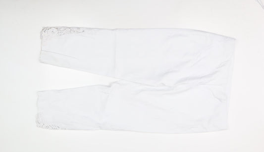 Womens UK Size 20 Roman Regular Fit  White Trousers