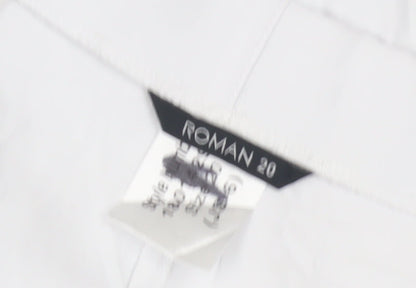 Womens UK Size 20 Roman Regular Fit  White Trousers