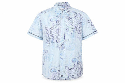 Tom Tailor Men's Blue Graphic Print Button-Up Shirt