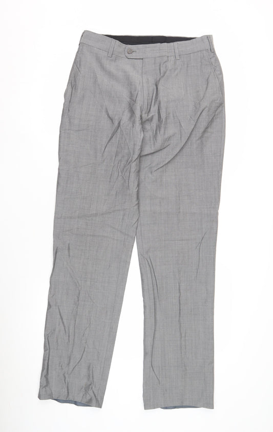 New Simon Grey Trousers for Men Size 38R Formal Wear