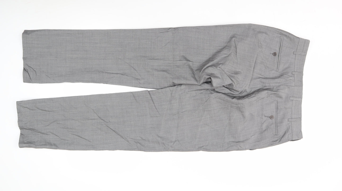 New Simon Grey Trousers for Men Size 38R Formal Wear
