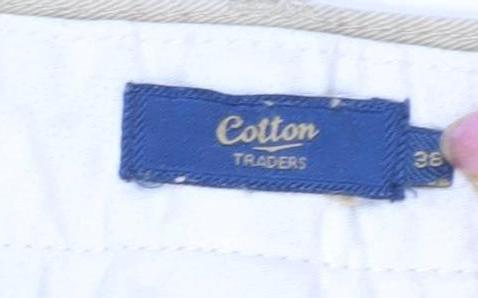 Mens UK Size Unknown Cotton Traders Regular Fit Chino Beige Trousers
