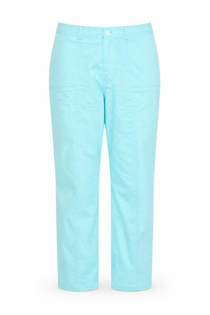 Womens UK Size 18 LUCIA Regular Fit Casual Blue Trousers