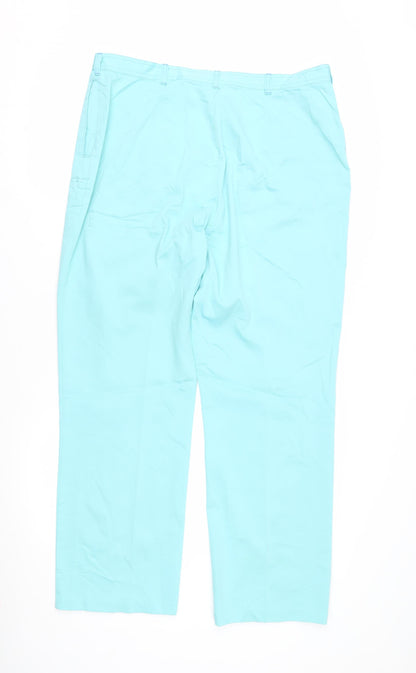Womens UK Size 18 LUCIA Regular Fit Casual Blue Trousers